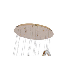 Natalie Iron & Crystal LED 9 Light Pendant